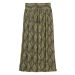 WhiteStuff Khaki Green Multi Crinkle Floaty Chiffon Maxi Skirt