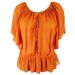 Next Orange Angel Sleeve Chiffon Blouse. Size 6