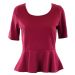 BHS PETITE Peplum 50s Style Short Sleeve Top