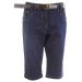 Tu Belted Indigo Denim Shorts / Cropped Jeans