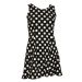 Angelababy 50s Scoop Neck Dotty Swing Skater Dress