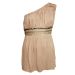 South Brown One Shoulder Beaded Tunic
