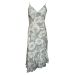 M&S V-Neckline Large Floral Strappy Linen Dress