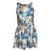 New Look Floral Print Satin Cut-Out Back Mini Dress / Tunic