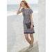 White Stuff Slate Blue Purple Vintage Style Tea Dress