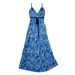 M&S Per Una Blue Tulip Print Maxi Dress