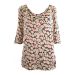 MONSOON Cowl Drape Neck 3/4 Sleeve Tunic Top