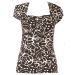 NEXT Abstract Floral Square Neck Stretchy T-shirt Top