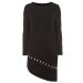 Yours Clothing Black Asymmetric Knitted Tunic / Jumper