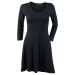 Atmosphere Black Stretch Jersey 3/4 Sleeve Skater Dress