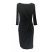 C&A Black Ruched Gathered Side Slinky Bodycon Dress