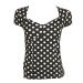 NEXT Black & White Sweetheart Neck Shaping Top