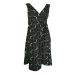Monsoon V-Neck Cross-Over Wrap Bodice Embroidered Belted Dress