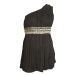 South Black One Shoulder Beaded Tunic