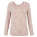 M&S Pink & White Printed Cowl Neck Drape Top