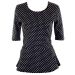 Next Polka Dot Peplum Stretchy T-Shirt Top