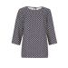 M&S Navy & Cream Geometric Print Jacquard Tunic