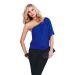 SOUTH One Shoulder Batwing Sequin Top