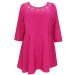 Evans Pink Jewel Embellished Peplum Tunic Top