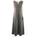 M&Co Embroidered Linen Blend Maxi Dress