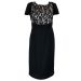 VIYELLA Black Lace Bodice Pencil Wiggle Dress