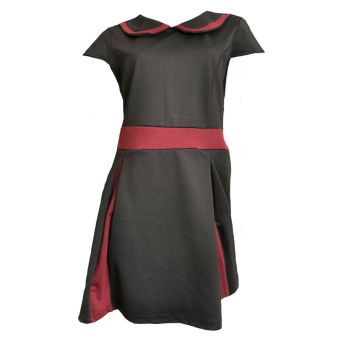 Miss Selfridge Black Peter Pan Skater Dress