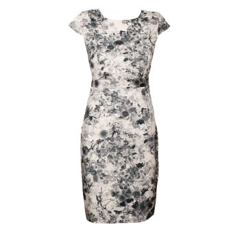 Dorothy Perkins Grey Floral Bodycon Scuba Dress