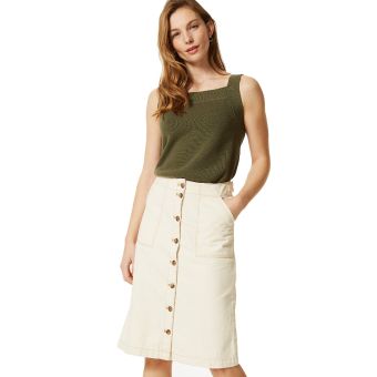 M&S Button-Through A-Line Skirt
